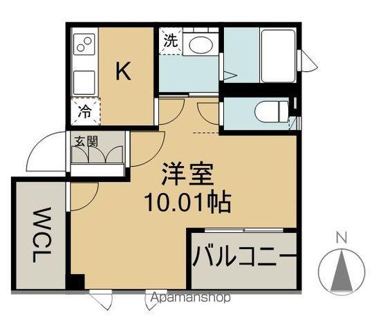 FOOT QUEST(1K/2階)の間取り写真