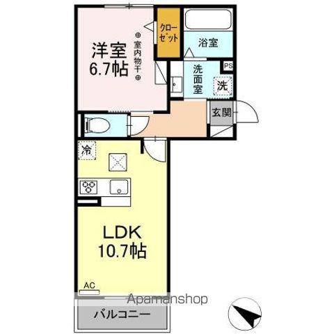 アンタレス(1LDK/1階)の間取り写真