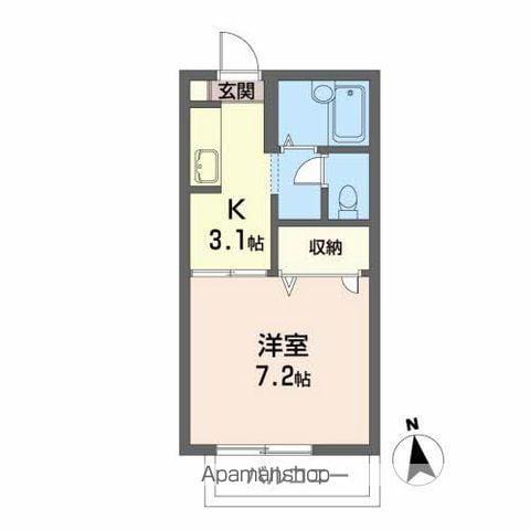 フレグランス東桜山(1K/2階)の間取り写真