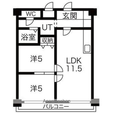CROSS POINT(2LDK/8階)の間取り写真