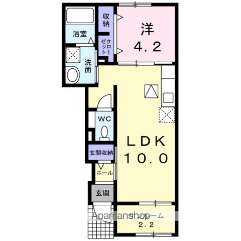 サニーレジデンスⅩⅡ(1LDK/1階)の間取り写真
