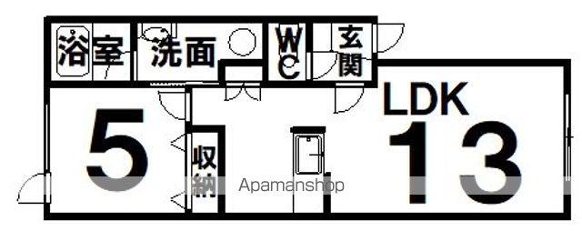 ROSSO B棟(1LDK/2階)の間取り写真