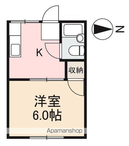 めぞん成合(1K/2階)の間取り写真