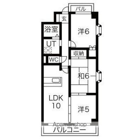 リーバーイースト本郷(3LDK/1階)の間取り写真