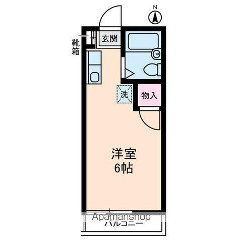 サニーハイツ(ワンルーム/2階)の間取り写真