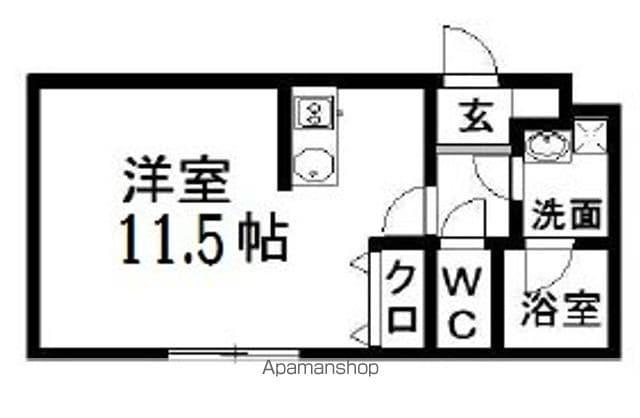 柳都ハイツ東堀(ワンルーム/1階)の間取り写真