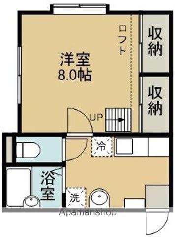 ハイツ若葉(1K/1階)の間取り写真