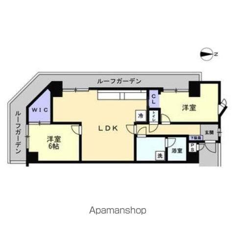 富士ロイヤル(2LDK/5階)の間取り写真