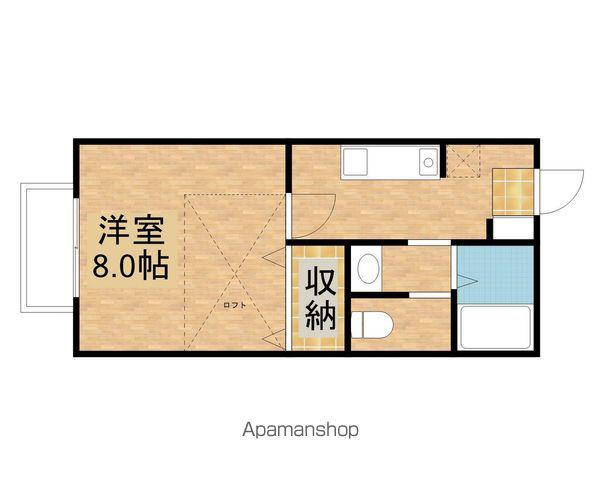 ジョワーユ(1K/2階)の間取り写真