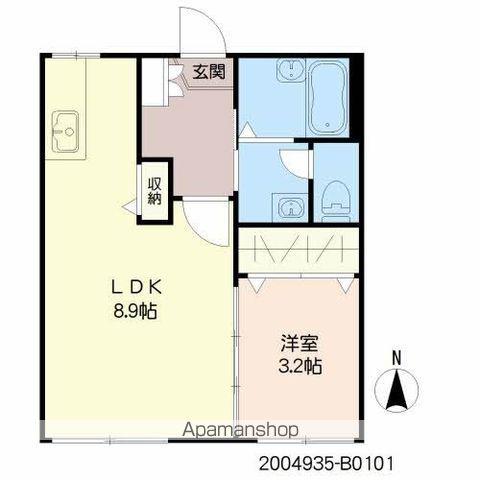 コーポ宮前 B棟(1LDK/1階)の間取り写真