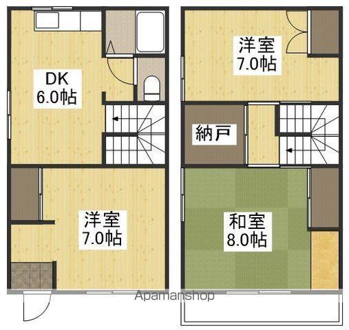 角南貸家(3DK)の間取り写真