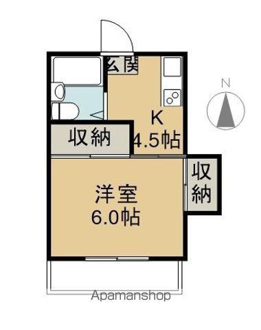 89.BLD(1K/3階)の間取り写真