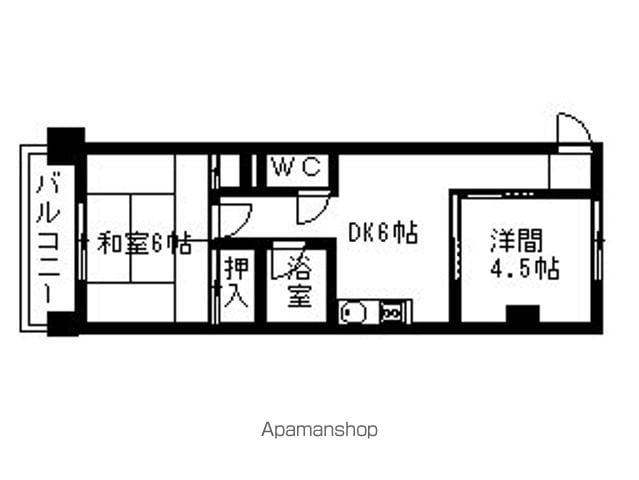 KAMATAマンション(2DK/5階)の間取り写真