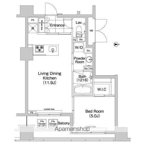 コンフォリア新川(1LDK/10階)の間取り写真