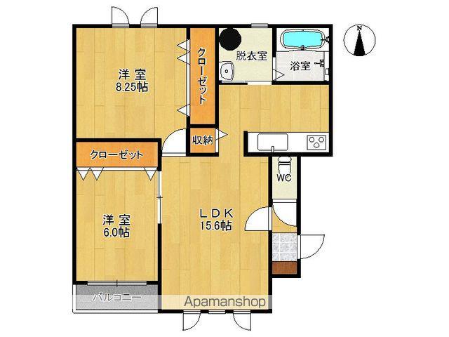 カーサ・ラフィーネ(2LDK/3階)の間取り写真