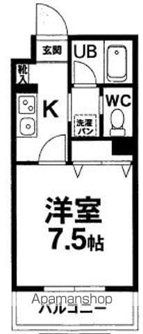 カーサ デ アルジェント(1K/2階)の間取り写真