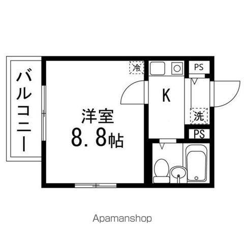 サンアムール・11(1K/3階)の間取り写真