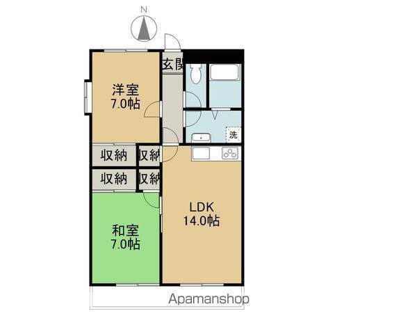 ロイヤルハイツ(2LDK/3階)の間取り写真