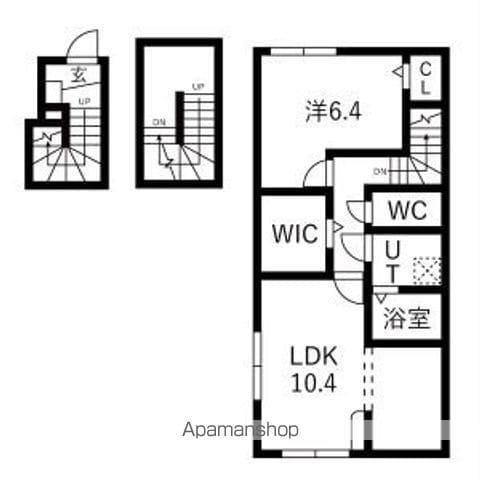 KD小白川(1LDK/3階)の間取り写真