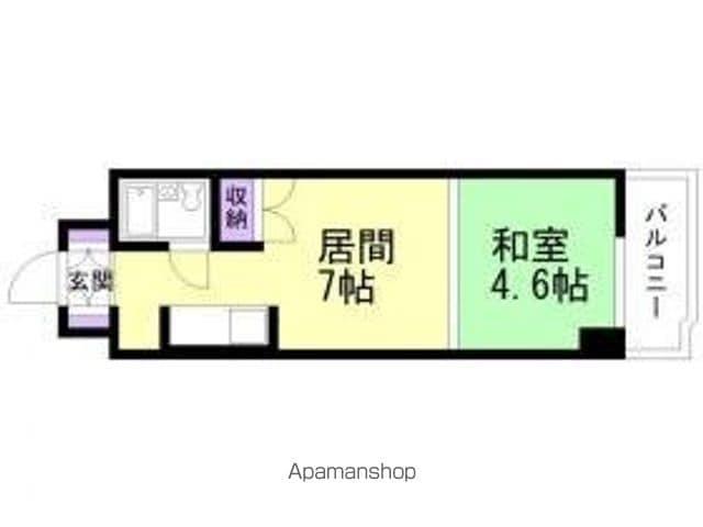 札幌グランドハイツ(1DK/7階)の間取り写真