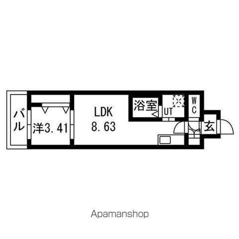 アーバンパーク新大阪(1LDK/9階)の間取り写真