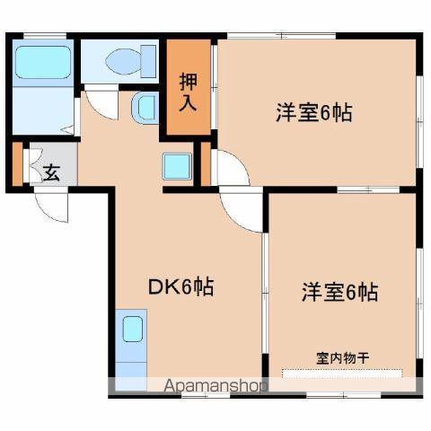 コーポエイアイ(2DK/1階)の間取り写真