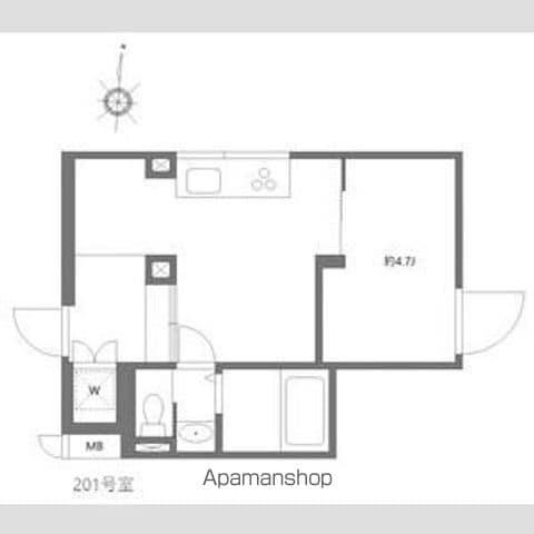 ミオテゾーロ哲学堂カーザ(1DK/2階)の間取り写真