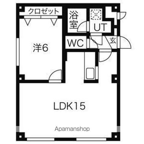  エリザベート北31-II (1LDK/4階)の間取り写真