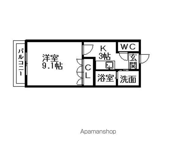M78プラネット(1K/2階)の間取り写真
