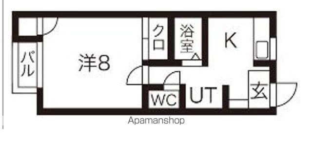 ネオ・メープル高松(1K/1階)の間取り写真