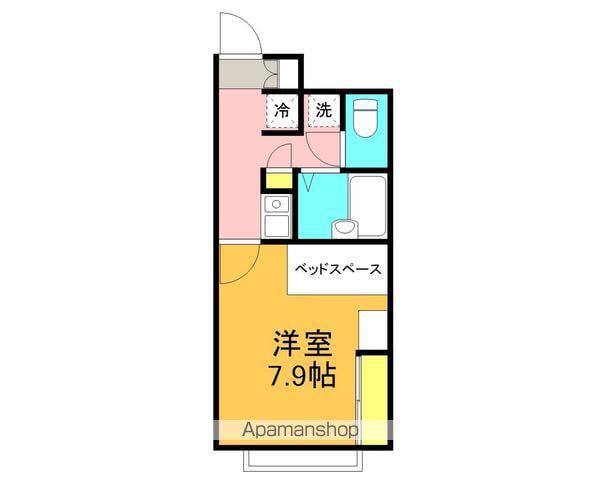 東海道本線 沼津駅 徒歩51分 2階建 築18年(1K/1階)の間取り写真