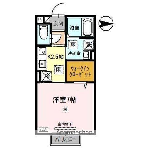 D-ROOMENOMOTO(1K/1階)の間取り写真