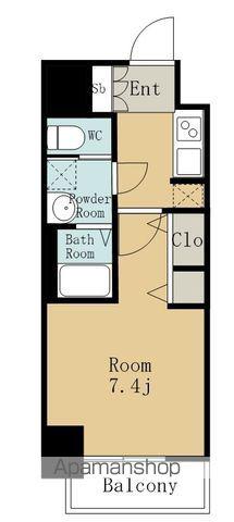 S-RESIDENCE名駅南(1K/6階)の間取り写真