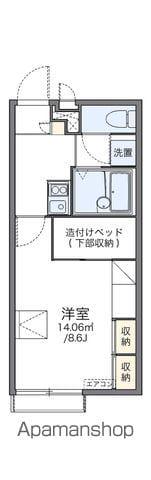 レオパレスウエスト(1K/2階)の間取り写真