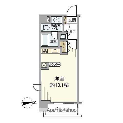 サンシティアヴァンツァーレ文京本郷(ワンルーム/2階)の間取り写真