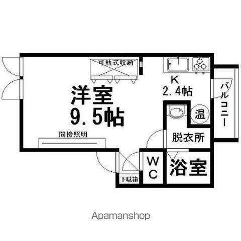 LA-FLORA Ⅱ(1K/1階)の間取り写真