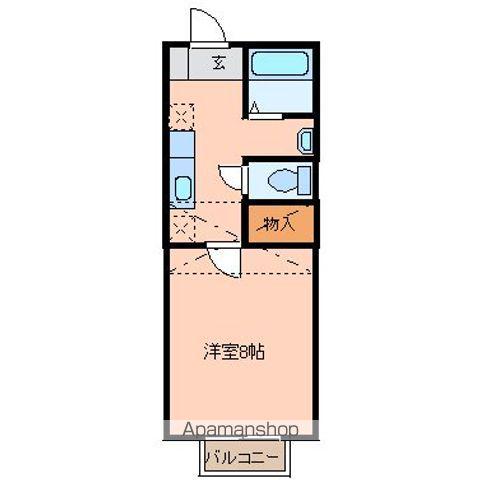伊藤ウエスト(1K/1階)の間取り写真