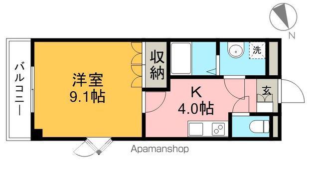 トランキーロ(1K/1階)の間取り写真