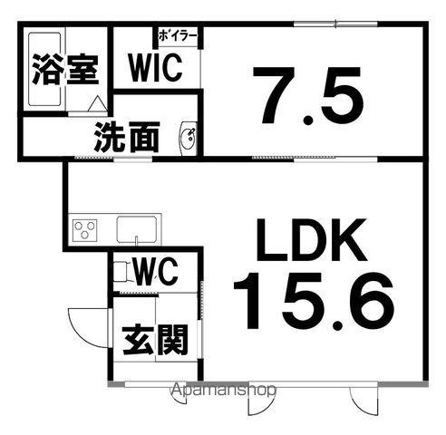新町東MS(1LDK/2階)の間取り写真