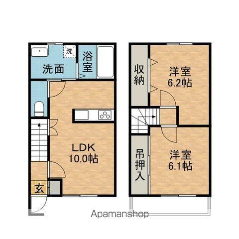 CIEL CLAIR(2LDK/2階)の間取り写真