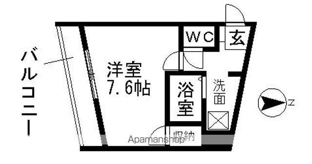 葵ビル(1K/2階)の間取り写真