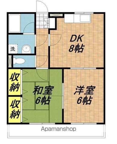 パークマンション(2DK/1階)の間取り写真