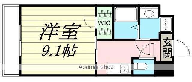 アーバンフラッツ小田原(1K/1階)の間取り写真