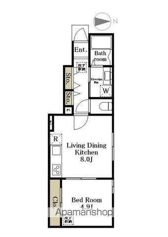 SEPT STELLARIA(1LDK/1階)の間取り写真