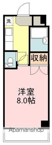 シャレード北仙台(1K/4階)の間取り写真