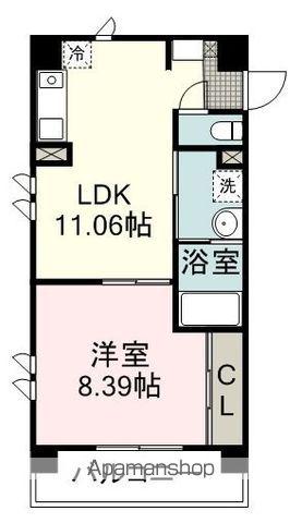 GRANーS 葵(1LDK/4階)の間取り写真