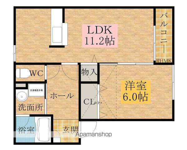 シャレー茜(1LDK/2階)の間取り写真