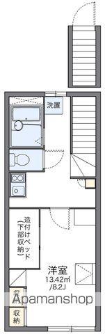 レオパレス安田 2(1K/2階)の間取り写真