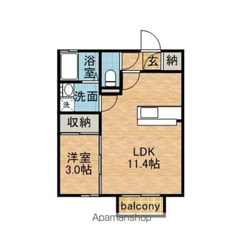 ラヴェスト・コートA(1LDK/2階)の間取り写真