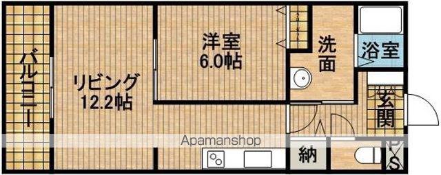 アンクルール(1LDK/3階)の間取り写真
